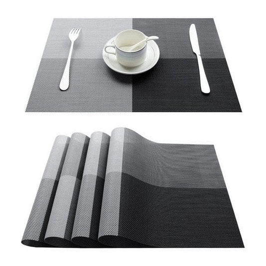 Set De Table Noir Et Blanc