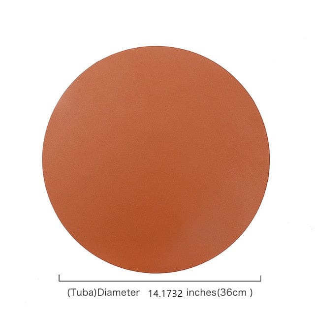 Set De Table Rond Orange Rigide