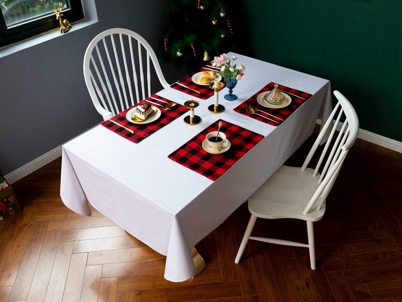 Set De Table Tissu Lavable Rouge