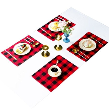 Set De Table Tissu Lavable Rouge