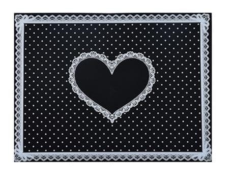 Tapis De Table Avec Design De Coeur En Silicone Plastique Style Dentelle